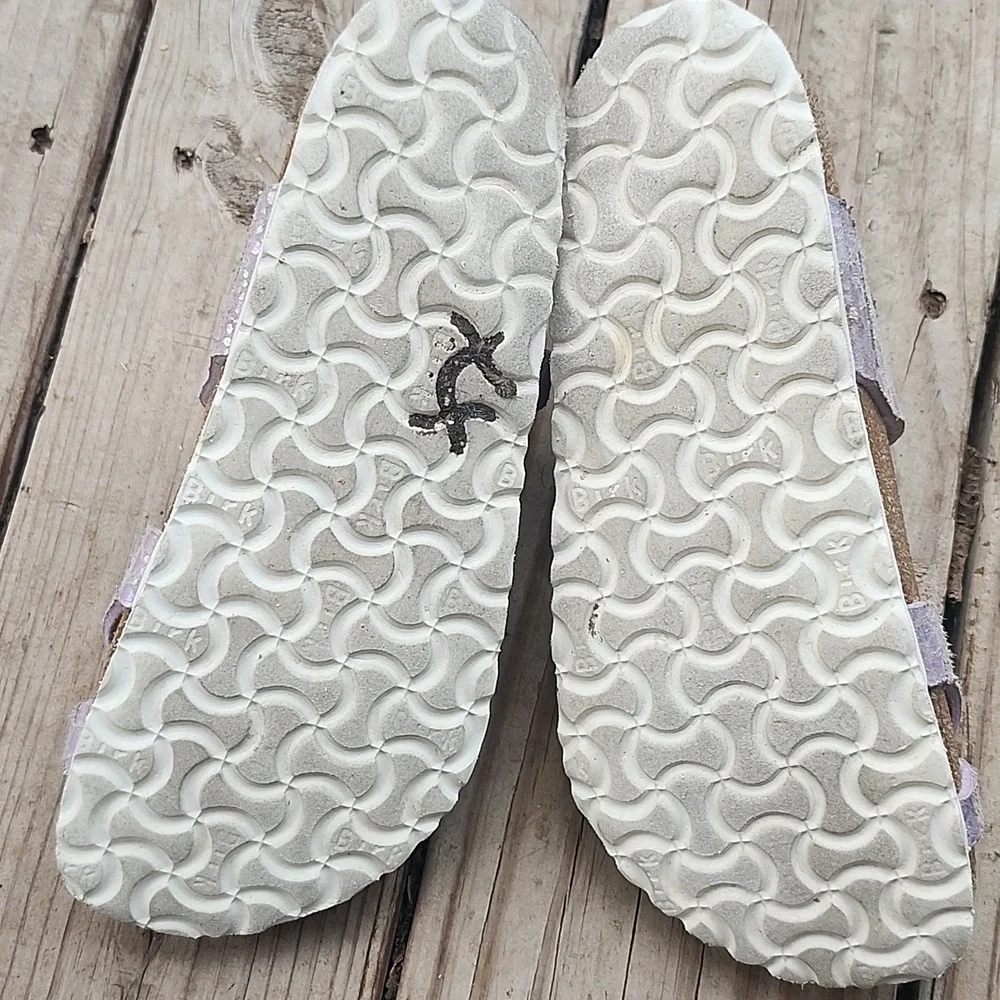Birkenstock Mayari Lilac Snake Embossed Sandals 7.5 or 38 - Picture 9 of 10
